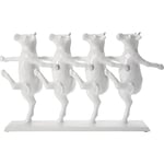 Kare Design Deco Figurine Dancing Cows, white, polyresin, room decor, home decor for living room, bedroom, hallway, 23x39,5x7cm (H/W/D)