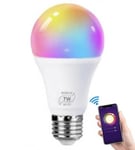 YWXLight LED-lampa E27 Dimbar 7W RBG Wi-Fi för Smart Home
