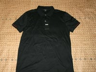 New Hugo Boss mens designer black cotton polo t-shirt slim fit pro top XL