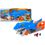 Hot Wheels Shark Chomp Transporter Playset inc 1 1:64 Scale Car Mattel