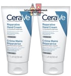 2 X CeraVe REPARATIVE Hand Cream for Dry, Rough Hands 50ml 