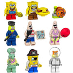 Spongebob Fyrkantiga Byggklossar Dock Bläckfisk Br Sent Stor Stjärna Barn Monterade Minifigur Leksaker S