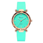 DMXYY-fashion watch- 2 PCS Makaron Jelly Silicone Belt Watch for Women(Black). (Color : Mint Green)