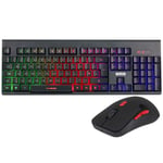 Marvo Scorpion KW512 Wireless Gaming Keyboard and Mouse Bundle Set LED Backlit