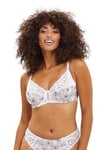 SANS COMPLEXE Amelie Print_70AAG76 Soutien-Gorge, Imprime Floral Bleu Et Gris Clair, 95C Femme