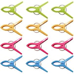 Ram® 12 x Beach Towel Clips Large Jumbo Clothes Pegs Plastic Clips For Sunbeds, Sun Loungers Pool Chairs And Laundry Clothes