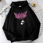 Kuromi Hoodie Sanrio Kawaii Fashion Koreansk Sweat Shirt Stil Cartoon Tryckt Kawaii Höst Vinter Hoodies Casual Dam Topp WP-0262 L
