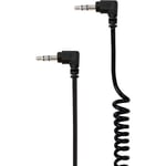 WE Câble Auxiliaire Audio Jack/Jack 3,5mm Mâle Mâle Coudé Spirale 2m - très résistant - Compatible avec les Casques Beats, iPhone