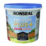 Ronseal RSLFLPPCTBO5 5 Litre Fence Life Plus Tudor Paint - Black Oak