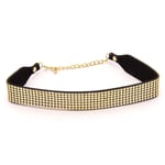 Halsband Choker Studs Bred - Guld / Silver Guld