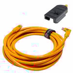 TetherGuard Leverlock, kabel låsplatta med vinklad USB-C kabel - 4,6m