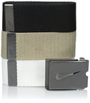 Nike Lot de 3 ceintures de golf standard pour homme Blanc/kaki/noir Taille unique