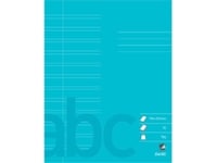 Skrivbok Bantex, 17 X 21 Cm, 12 Dubbla Rader (4+12+4 Mm), Turkos, 20 St.