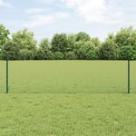 Stolpar för staket 11 st U-kanal Grön 60 cm Stål, vidaXL Hexagon staket Grön 0.6x25 m Stål