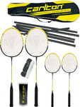 Carlton Nanoblade Tour Family Badminton Set, inc 2 Adult, 2 Junior Rackets, Net,