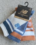 7-8.5, 39-42 NEW BALANCE Burnt Orange Oat Blue CREW SPORTS TRAINER SOCKS NBCREW1