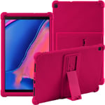 Samsung Galaxy Tab A 8.0" 2019 SM-T290 SM-T295 Case,ATOOZ PC Bracket Tablet Silicone Case,Anti-drop For Samsung Galaxy Tab A8 Cover (Rose Red)