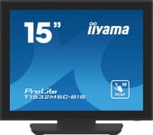 IIYAMA T1532MSC-B1S 15inch PCAP Bezel Free Front 10P Touch 1024x768 Speakers VGA DisplayPort HDMI 330cd/m with touch USB Interface