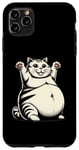 Coque pour iPhone 11 Pro Max Motif de gros chat amusant pour les amoureux des animaux
