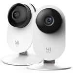 YI Home 1080P Security Camera Twin-pack, WiFi Indoor IP Camera with Night Vision, Motion Detection, 2-way audio, Home Security Surveillance System for House/Office/Pet/Baby/Elder/Remote Monitor(2 pcs)