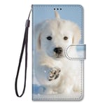 Thoankj Nokia 1.4 Phone Case Shockproof Slim PU Leather Flip Pouch Wallet Cover with Magnetic Stand Card Holder Slot Silicone Protective Smartphone Case for Nokia 1.4 Dog