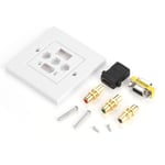Panneau mural multimedia integre 3 en 1, HDMI, VGA, 3 RCA, prise audio video