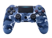 PS4 for controller, wireless PS4 Bluetooth joystick for PS4 controller, suitable for the Playstation 4 gamepad, high-precision remote control function with double vibration Camouflage blue