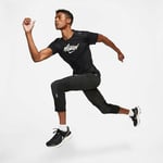 Nike Phenom Wild Run 7/8 Running Pants Sz M Black Grey New Da1152 010