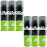 Gillette Shaving Foam Limettenduft 6 X 200ml Protect Before Skin Rashes &
