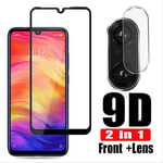 DYGZS Phone Screen Protectors 2in1 Camera Glass For Redmi Note 7 Tempered Glass Screen Protector For Xiaomi Redmi Note 8 Pro 8t 8a Mi 9 Se 8 Lite A3 9t Glass 1PCS 9D Front Only Mi 9 Lite
