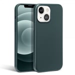 R-JUST iPhone 13 Skal Äkta Läder MagSafe Grön