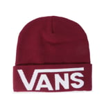 Accessories Vans Fold Over Logo Beanie Hat in Red