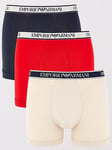 Emporio Armani Bodywear Core Logoband 3 Pack Boxer Shorts - Multi, Assorted, Size M, Men