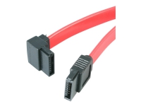 StarTech.com 18in SATA to Left Angle SATA Serial ATA Cable - F/F (SATA18LA1) - SATA-kabel - Serial ATA 150/300/600 - SATA (R) till SATA (R) - 46 cm - vänstervinklad kontakt - röd - för P/N: 25S22M2NGFFR, 35S24M2NGFF, CFAST2SAT25, PEXM2SAT32N1, S322M225R, S32M2NGFFPEX