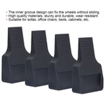 4Pcs Wheel Stoppers U Shaped Wheels Caster Cups Accessory For Sofas Beds UK