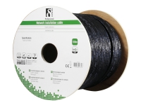 DELTACO TP-52 - Samlet kabel - 100 m - SFTP - CAT 6a - IEEE 802.5/IEEE 802.3 - halogenfri, solid - svart