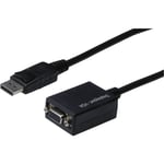 Adaptateur DisplayPort, VGA Digitus AK-340403-001-S [1x DisplayPort mâle - 1x VGA femelle] 15.00 cm noir - noir