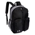 adidas Unisex's Iconic 3 Stripe Backpack, Black/White, One Size