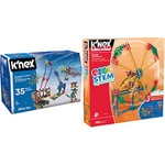K'Nex 12418 Imagine 35 Model Ultimate Building Set, Educational Toys for Kids, 480 Piece & 79318 K’NEX STEM Explorations Gears Building Set for Ages 8 and Up Engineering Educational Toy, 143 Parts