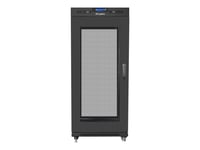 Lanberg - Rack Skåp - Med 4 Kylfläktar, Skärm - Svart, Ral 9004 - 15U - 19"