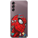 ERT GROUP Coque de téléphone Portable pour Samsung A14 4G/5G Original et sous Licence Officielle Marvel Motif Spider Man 042 Parfaitement adapté à la Forme du téléphone Portable, partiel imprimé