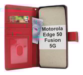 New Standcase Wallet Motorola Edge 50 Fusion 5G (Röd)