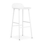 Normann Copenhagen Form barstol metallben 75 cm vit