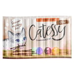 Sparpris! 10 x 5 g Catessy Sticks kattgodis - Fjäderfä & lever