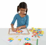 Melissa & Doug Deluxe Wooden Magnetic Pattern Blocks Set 13590