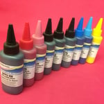 9x100ml Pigment CISS Printer Refill Ink Bottles for Epson Surecolor SC P600 P800