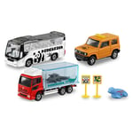 Takara Tomy Tomica Gift Set Die-cast Model Car Zoo Vehicle Set (3 Cars & figure)
