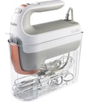 BREVILLE Heatsoft™ Hand Mixer VFM021 with Whisk Dough Hooks and Storage 7 Speed