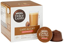 NESCAFE Dolce Gusto Cafe au Lait Decaf Coffee Pods - total of 48 Coffee Capsules - Decaffeinated Coffee (3 Packs)