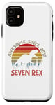 iPhone 11 Kids Seven Rex 7th Birthday Gift Second Dinosaur 7 Year Old Case
